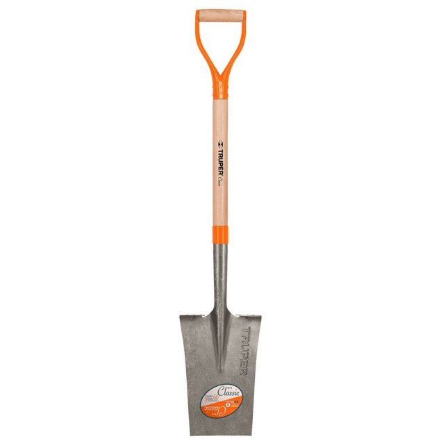 Pala pocera 21 cm ancho - Puño metalico y madera - Truper 17156