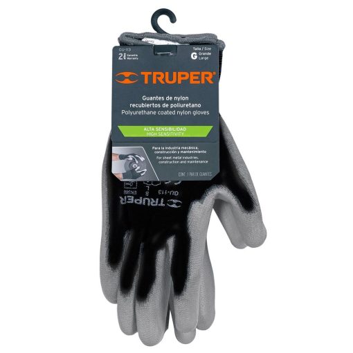 Guantes Nylon Con Recubrimiento De Poliuretano - Gra - Truper 13292 - Imagen 3