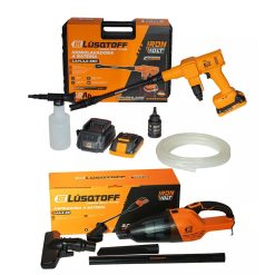 Combo Hidrolavadora + Aspiradora a Bateria + 2 Baterias 2.0 Ah + Cargador + Maletin - Lusqtoff SD1