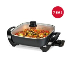 Multicocina Electrica 1500W Negro ''FULLCOOK'' - Liliana AAK910