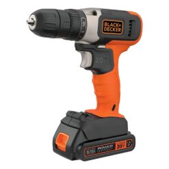 Taladro Inalambrico Litio 20V / 0-600 RPM/ Mandril autoajustable 10mm - Black+Decker BCD702C1-AR