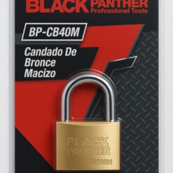 Candado de bronce de 3 llaves de bronce de 40mm - Black Panther BP-CB40M