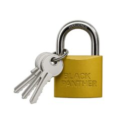 Alternative view of Candado de bronce de 3 llaves de bronce de 40mm - Black Panther BP-CB40M