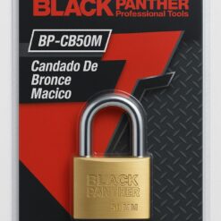 Candado de bronce de 3 llaves de bronce de 50mm - Black Panther BP-CB50M