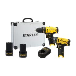 Combo 12V Taladro Percutor + Atornillador de Impacto + 2 Baterias x 2ah + Cargador + Box - Stanley SCHI10D2FK-AR