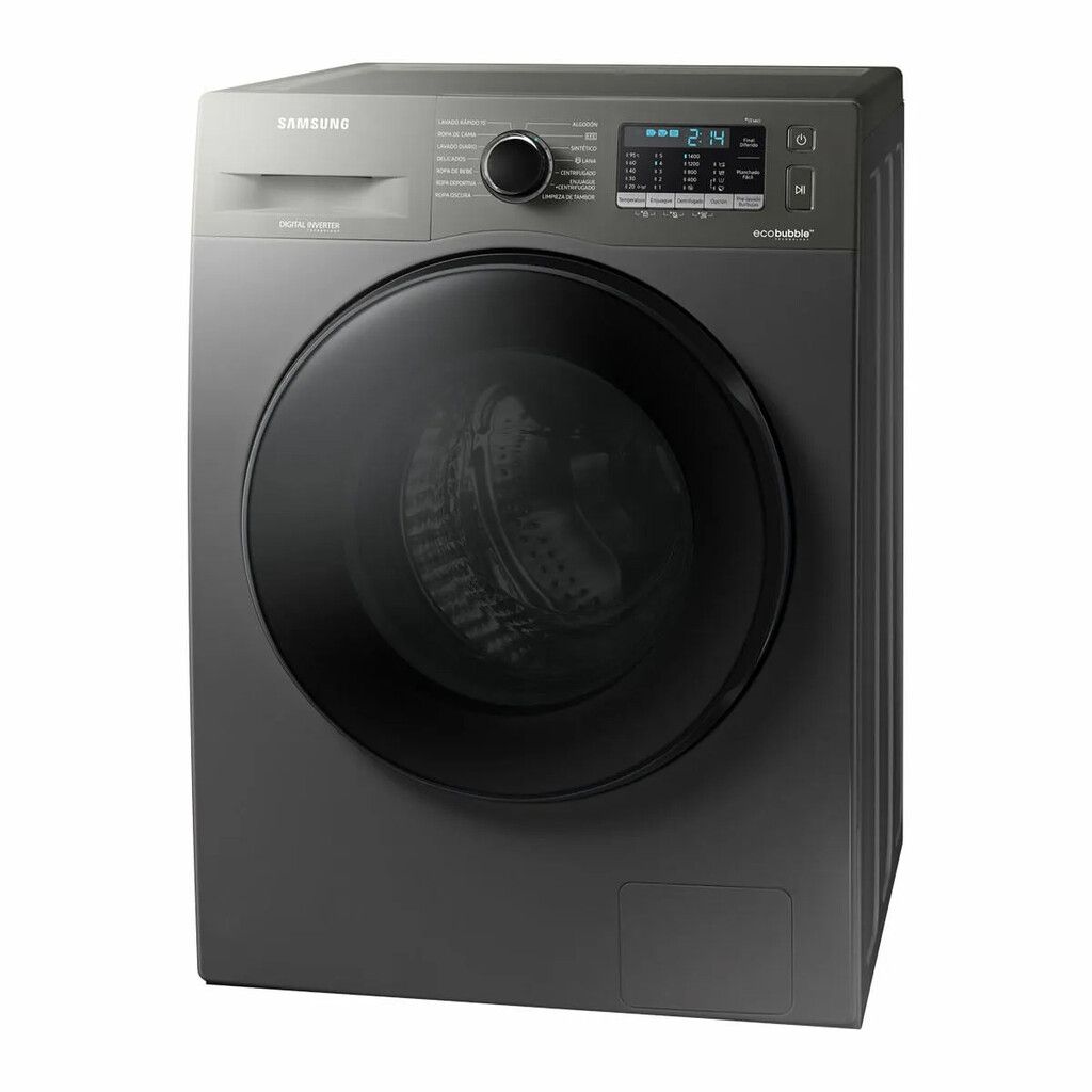 Lavarropas Samsung 9.5Kg 1400 RPM Silver - Digital Inverter/Tecnologia ECO BUBBLE - WW95AA