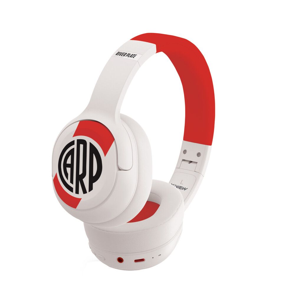 Auriculares Vincha RPHP-0001 River Plate Bluetooth con Voz del Estadio Blanco - X-View