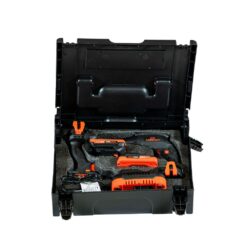 Kit Taladro Atornillador Inalambrico y Atornillador Durlock Black Series Incluye 2 Baterías + Cargador + Maletín Apilable y Encastrable