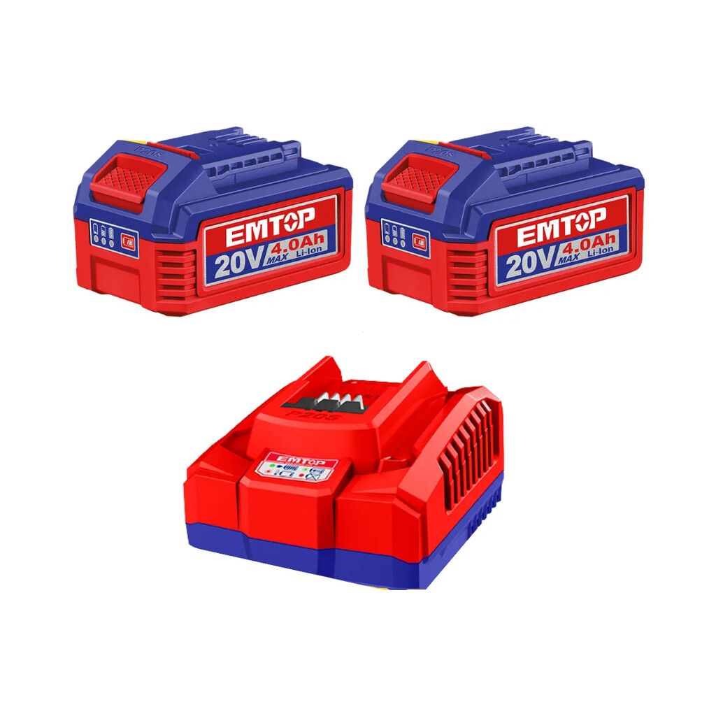 Llave de Impacto Inalámbrico Brushless 20V 850Nm + 2 Baterías 4.0 Ah + Cargador + Accesorios - Emtop EMTECIWL2085-4 - Imagen 2