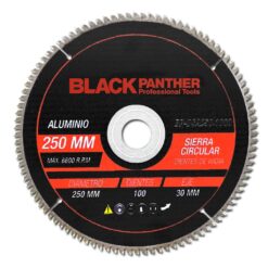 Hoja de Sierra Circular para Aluminio 250 mm 100 Dientes - Black Panther