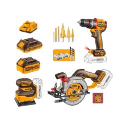 combo ingco cosli241193-4 herramientas 20v brushless taladro sierra lijadora ferromar