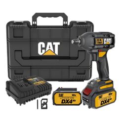 Llave de Impacto Inalambrica 18V 350NM + 2 Baterias de 4Ah + Cargador de 4Ah - CATDX7060