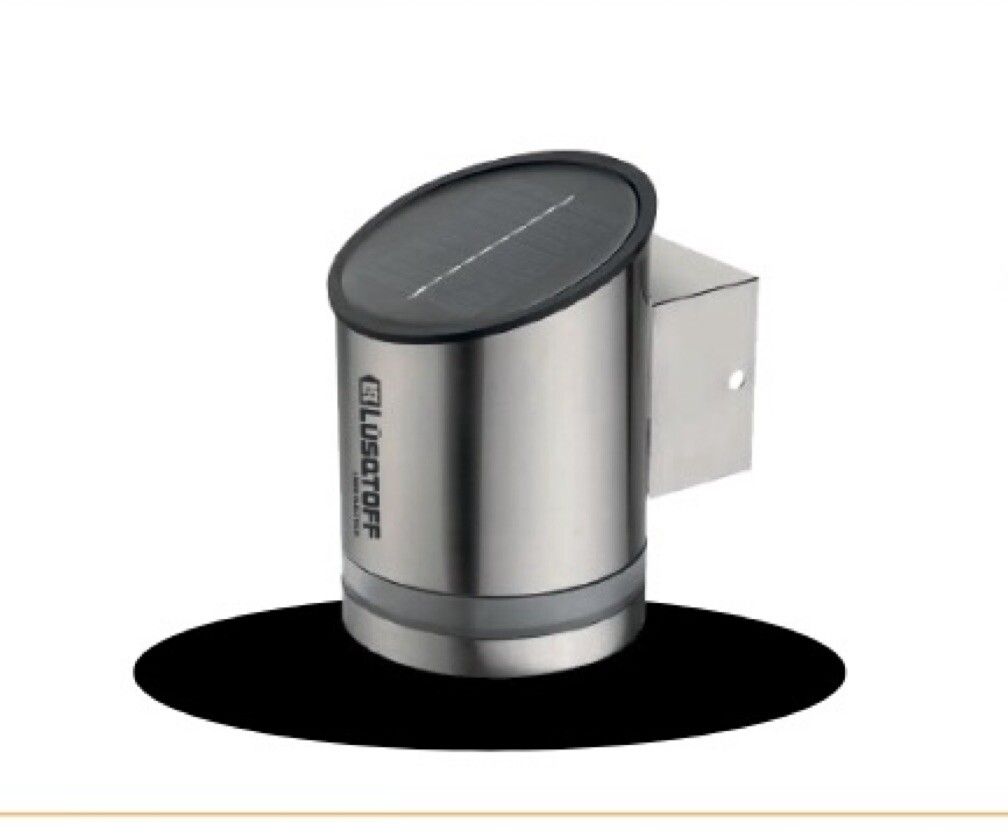 Luz Led Solar de Exterior Litio / Acero Inoxidable