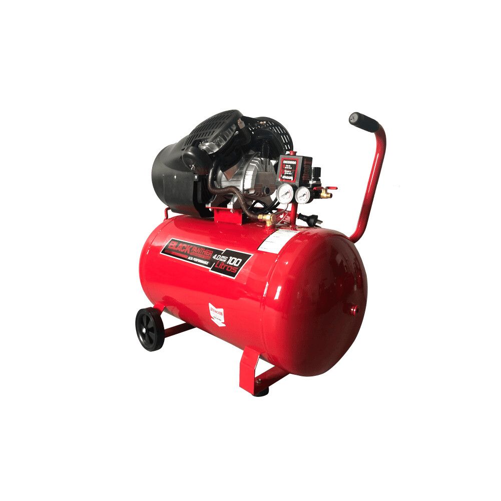Compresor a Correa 380V-50HZ 4.0 HP 200 Lts 8 Bar - Black Panther BP-C40200BB