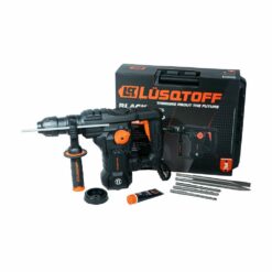Rotomartillo eléctrico Black Series RML1500-9 de 1500W trabajando en demolición de pared de concreto
