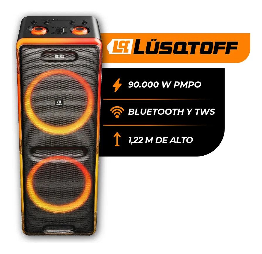 Lusqtoff LQ-A152L Parlante Bluetooth 90.000W PMPO Doble 15"