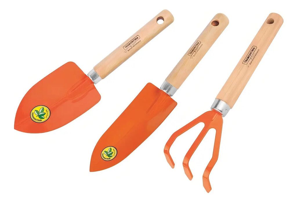 Kit para jardin 3 piezas con mango de madera