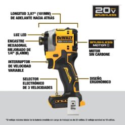 Alternative view of Atornillador de Impacto Electrico 3 Velocidades Atomix 20v Max Ultra Compacto