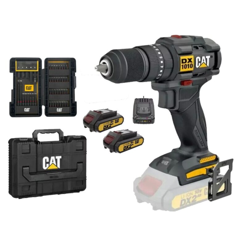 Combo Taladro Percutor Inalambrico 18v 50Nm DX1010 + 2 Baterias 2.0Ah + Cargador + Maleta + Juego de Puntas 45 PiezasCATDA01902 (DE REGALO)